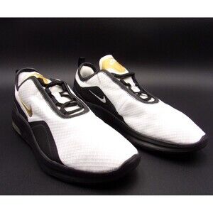 Nike Air Max Shoes Mens 10 Motion 2 CT1103 001 Black White Metallic Gold